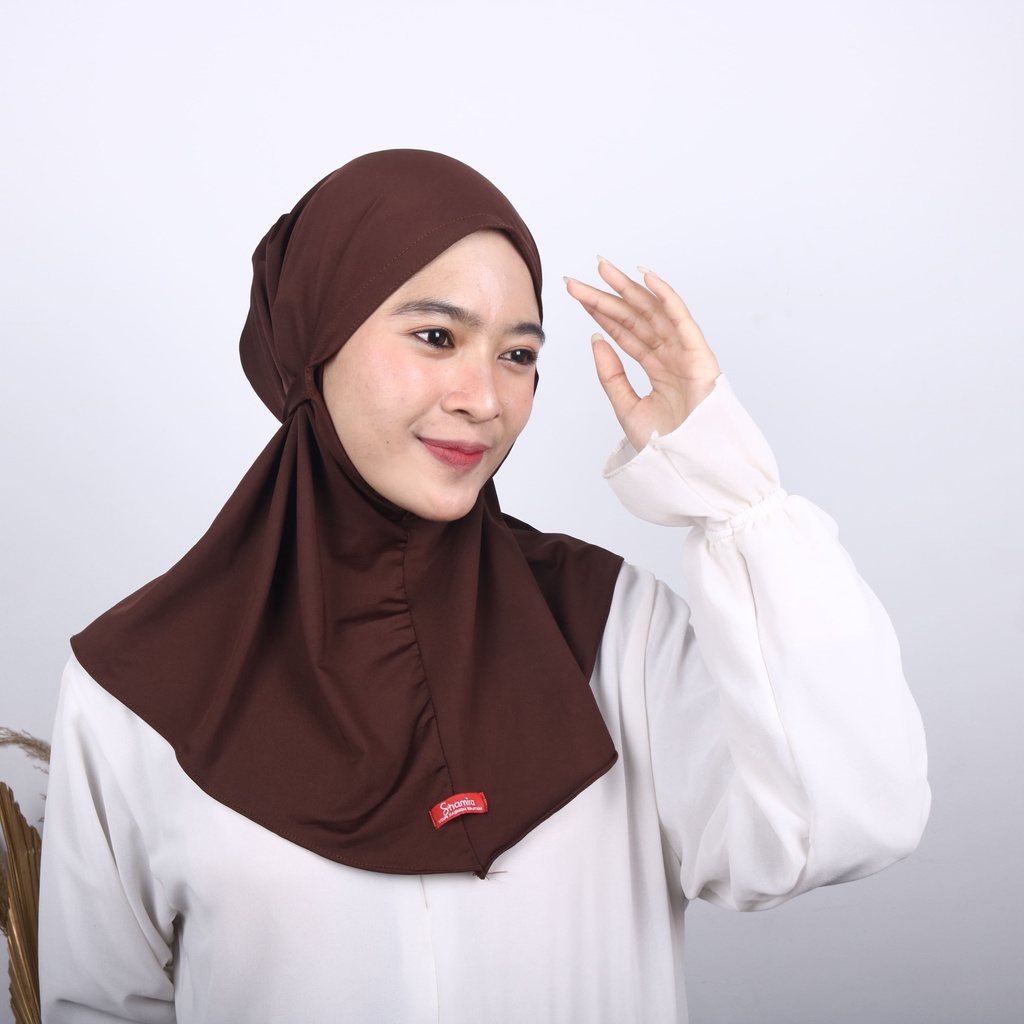 Hijab Bergo Jersey Tali Non Pet I Alesha Jilbab Instan Jersey Premium