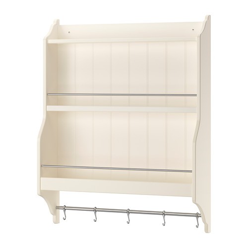 Rak Piring Rak Dinding dengan Rel Dapur Lemari Peralatan Dapur White Kitchen Shelf