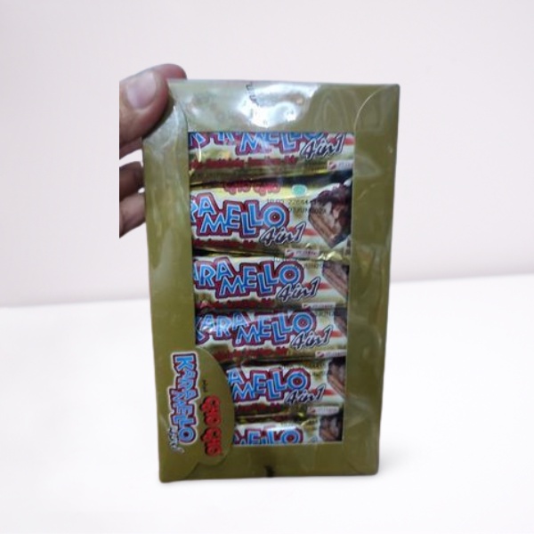 Coklat Cho Cho karamello 4 in 1 ( 1 box isi 24 ) Snack Chocholate chocho enak dan murah