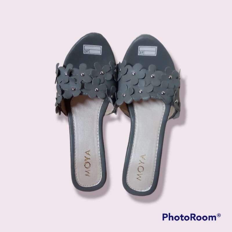 [ READY NEW ] Sepatu  High heels Wanita Wedges bunga moya sz 37