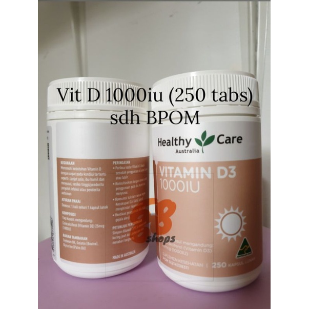 Healthy Care vitamin D3 1000IU 250 kapsul