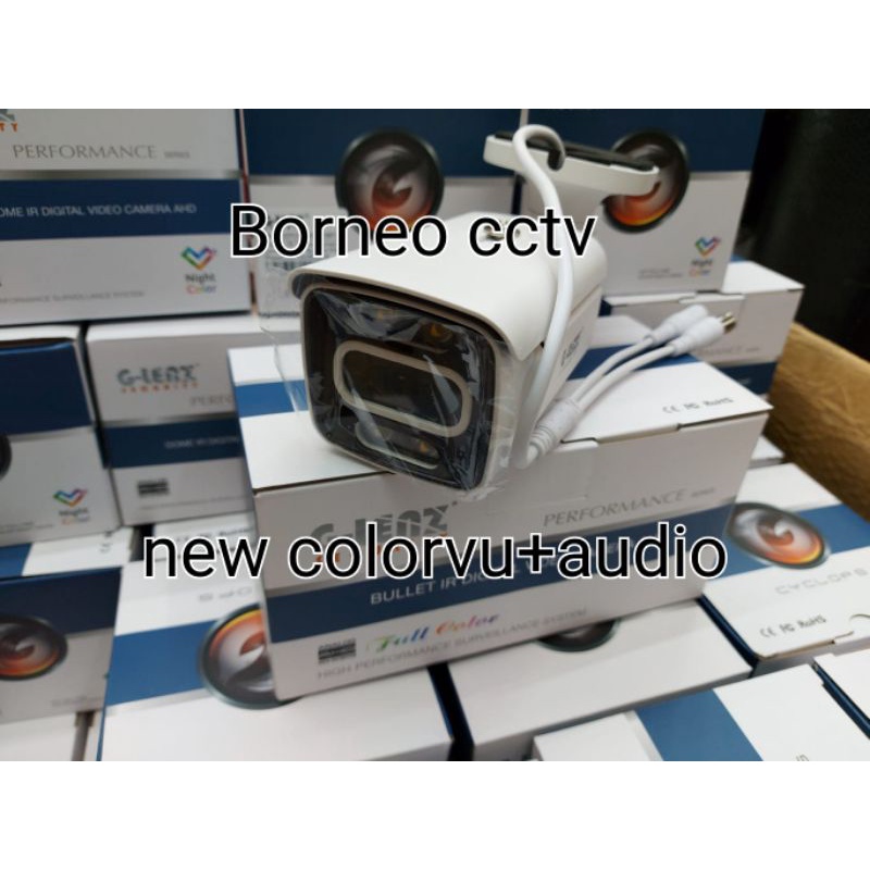 Paket kamera cctv 4channel 4kamera glenz colorvu+audio suara 2mp 1080p full hd