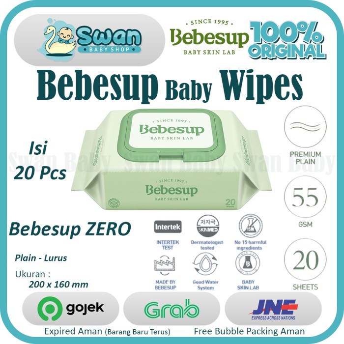 Bebesup Baby Wipes Zero isi 20 pcs / Tisue Basah Bebesup