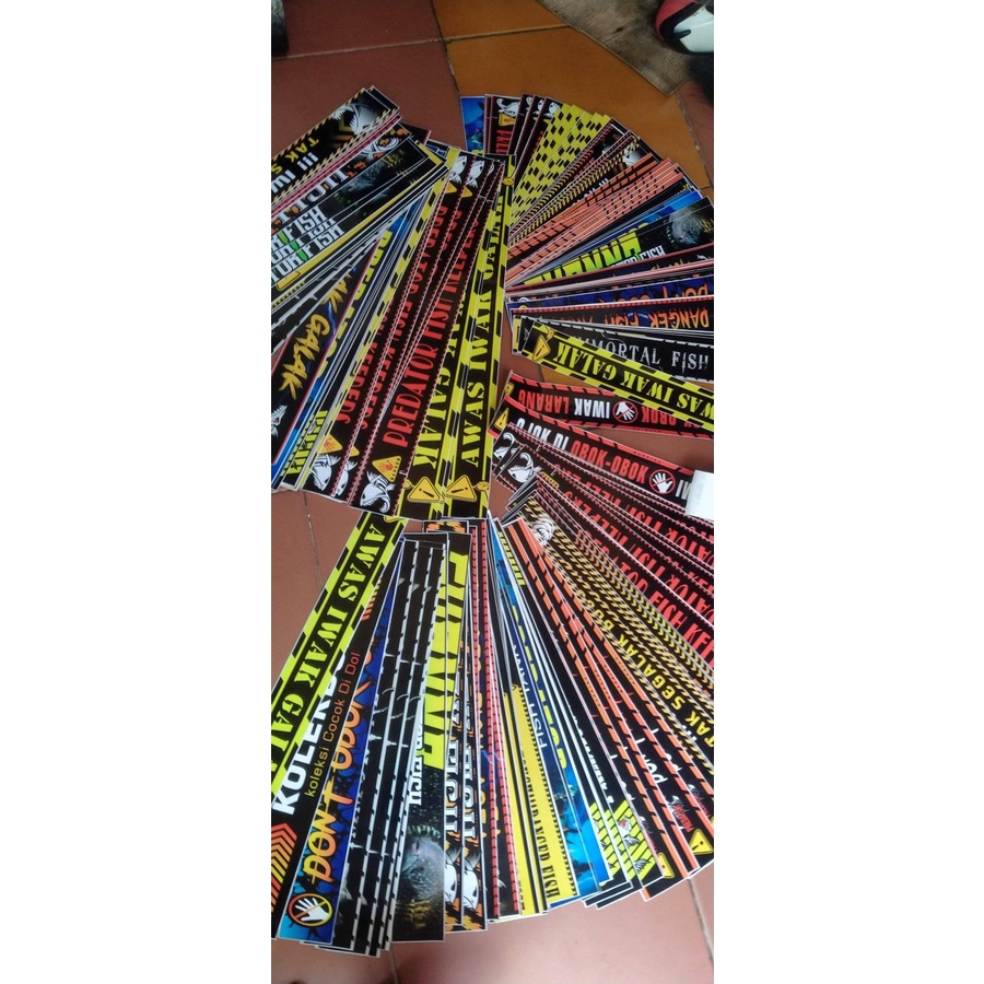STIKER IWAK GALAK/PREDATOR AQUARIUM 30-60 cm
