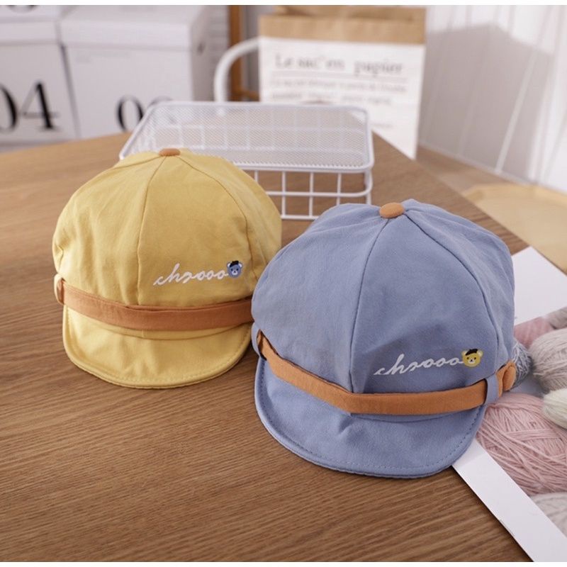 TOPI BARET BERET IMPORT ANAK BAYI BALITA LAKI PEREMPUAN MOTIF MOOO dan GARIS-1