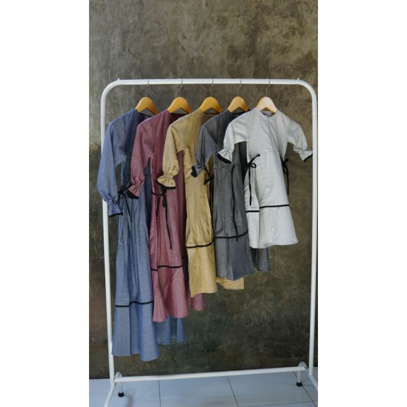 Gamis anak ghaisani | dress anak ghaisani | triji serat kayu