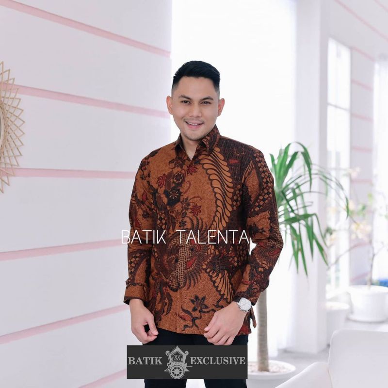 Bisa COD Batik Pria Lengan panjang bahan katun batu raden batik talenta batik pria batik pria modern