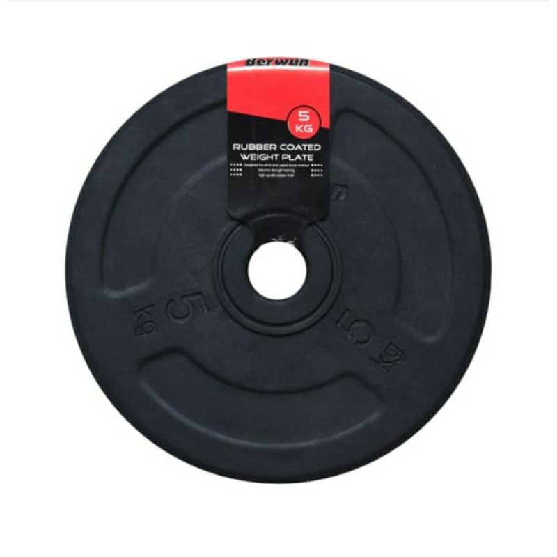 Plat Besi Barbel 5 Kg - Hitam
