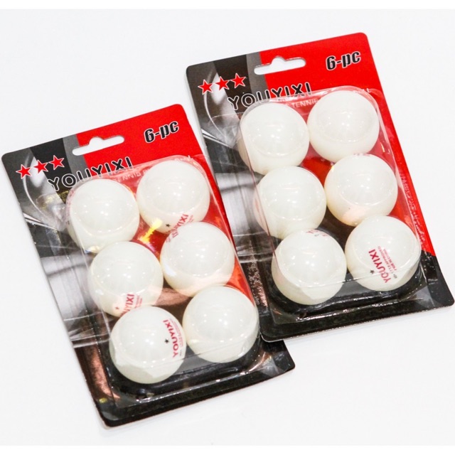 BOLA PINGPONG 6 PCS PREMIUM QUALITY DIJAMIN PUAS BERMAIN TENIS MEJA KUNING PUTIH PING PONG