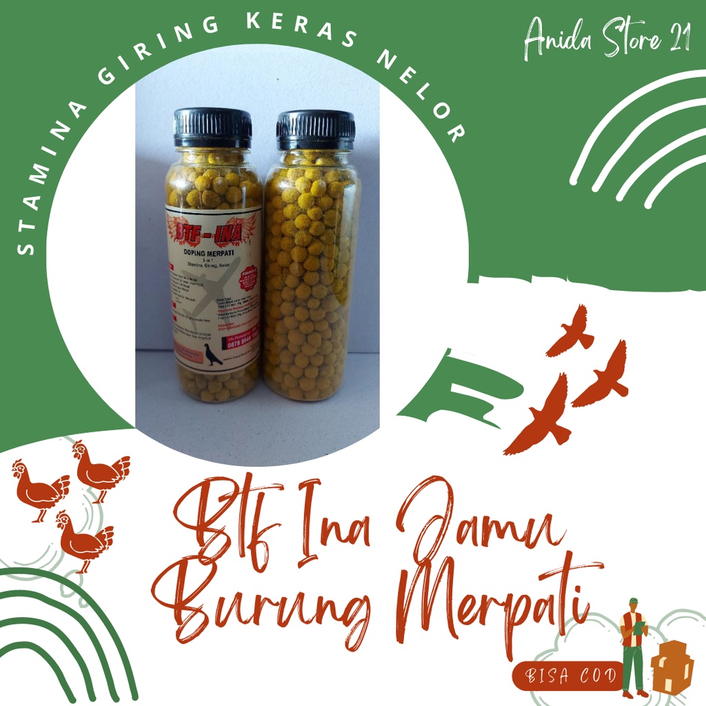 Btf Ina Jamu Burung Merpati Doping Merpati Btf ina 3in1 Stamina Giring Keras Nelor