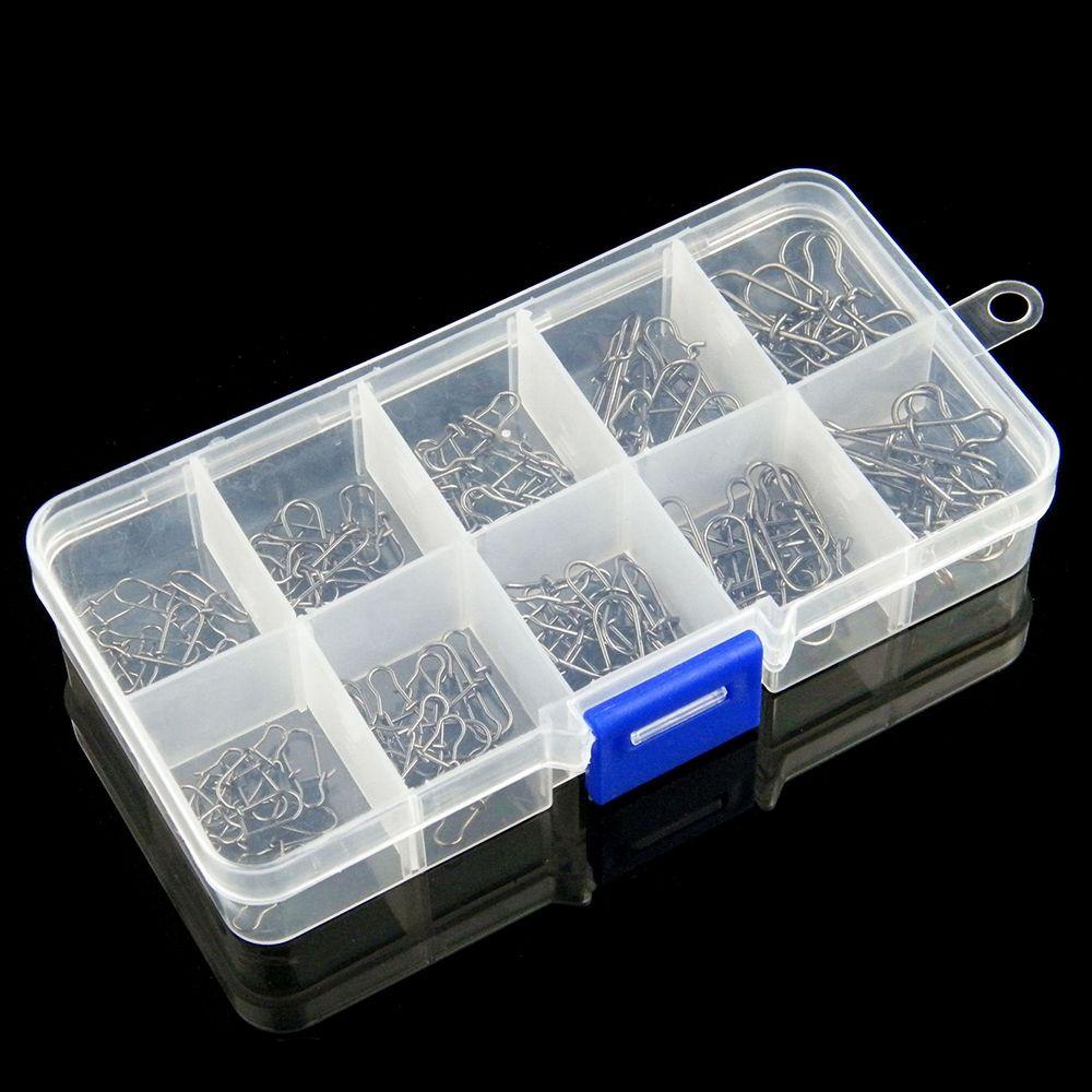Preva 100pcs Konektor Garis Kait DIY Kotak Pancing Fishhook