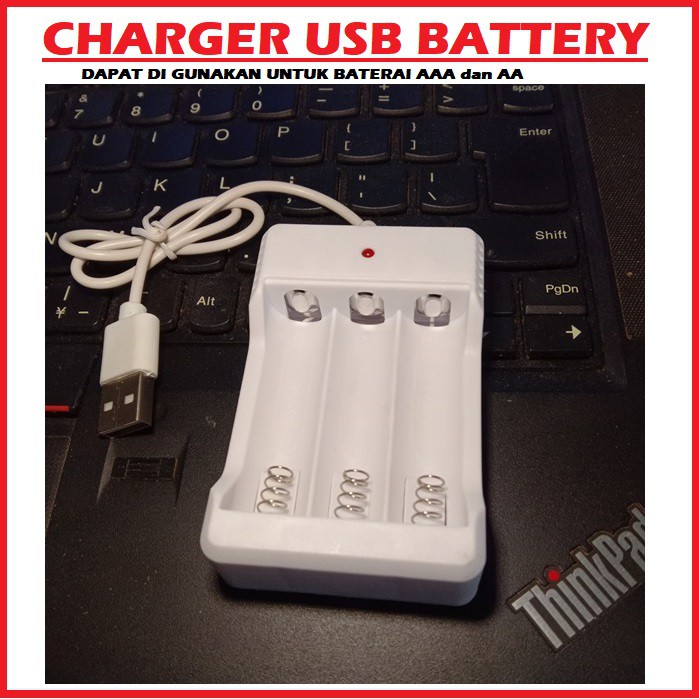 charger baterai AAA dan AA rechargeable battery port usb import murah