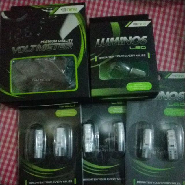 Voltmeter Digital Slim Outdoor Luminos Biru