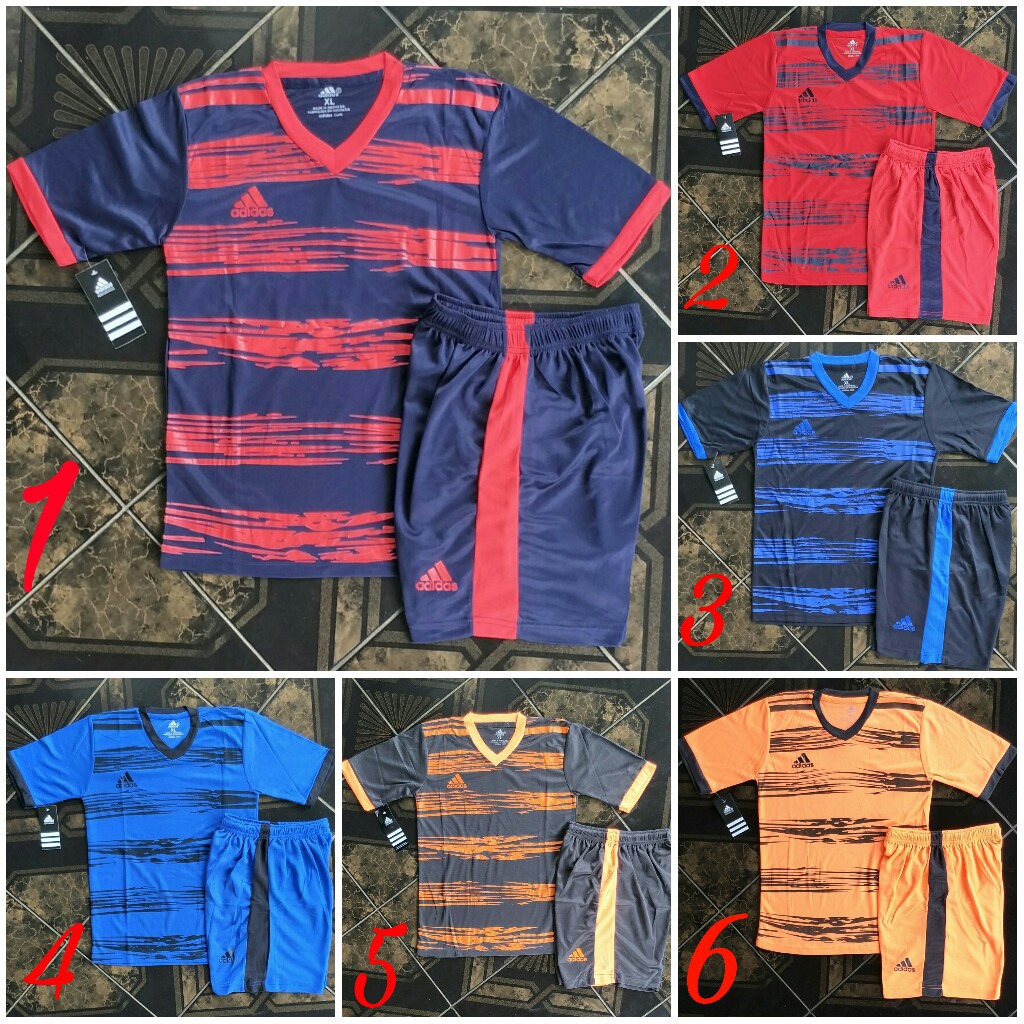 Setelan Baju Bola Anak SSB Junior Kostum Futsal Jersey Adidas Anak