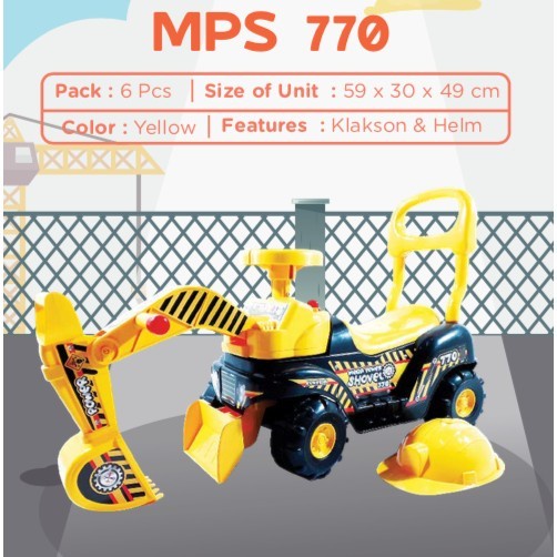 SG TOYS MPS 770 MAINAN TRUK TRUCK ESKAVATOR MOBIL TUNGGANGAN ESKAVATOR