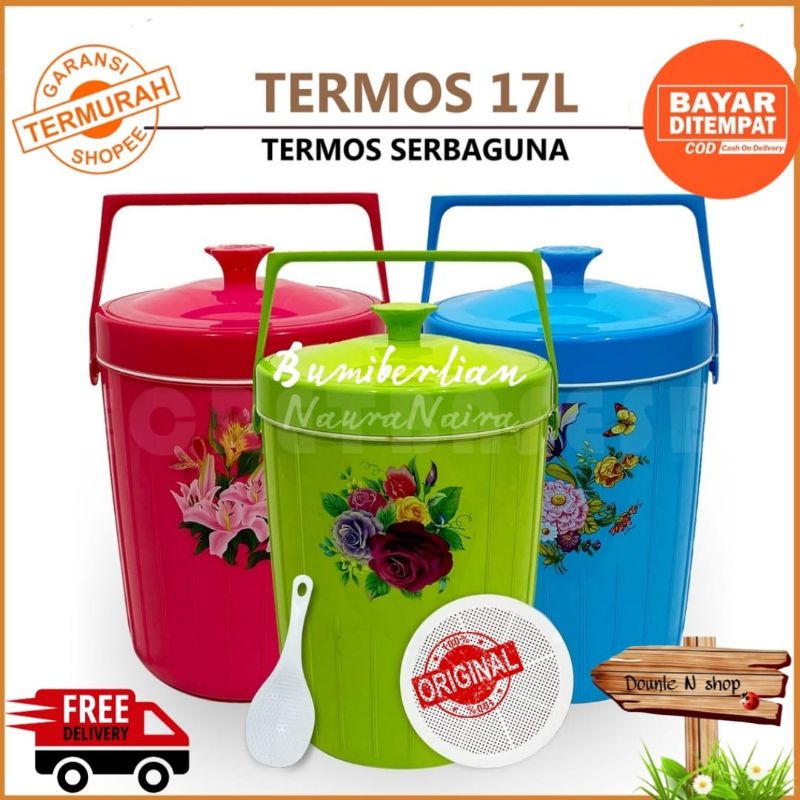 Rice Bucket Termos Nasi Dan Es Serbaguna 17 L &amp; 12 L