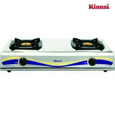 RINNAI Kompor Gas 2 Tungku StainleSs RI- 522E