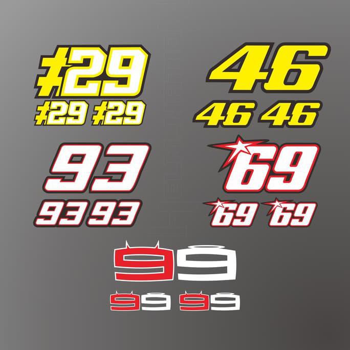 

Siap Kirim Paket Stiker Number 93 Marques Cutting Sticker 3 Pcs Juara