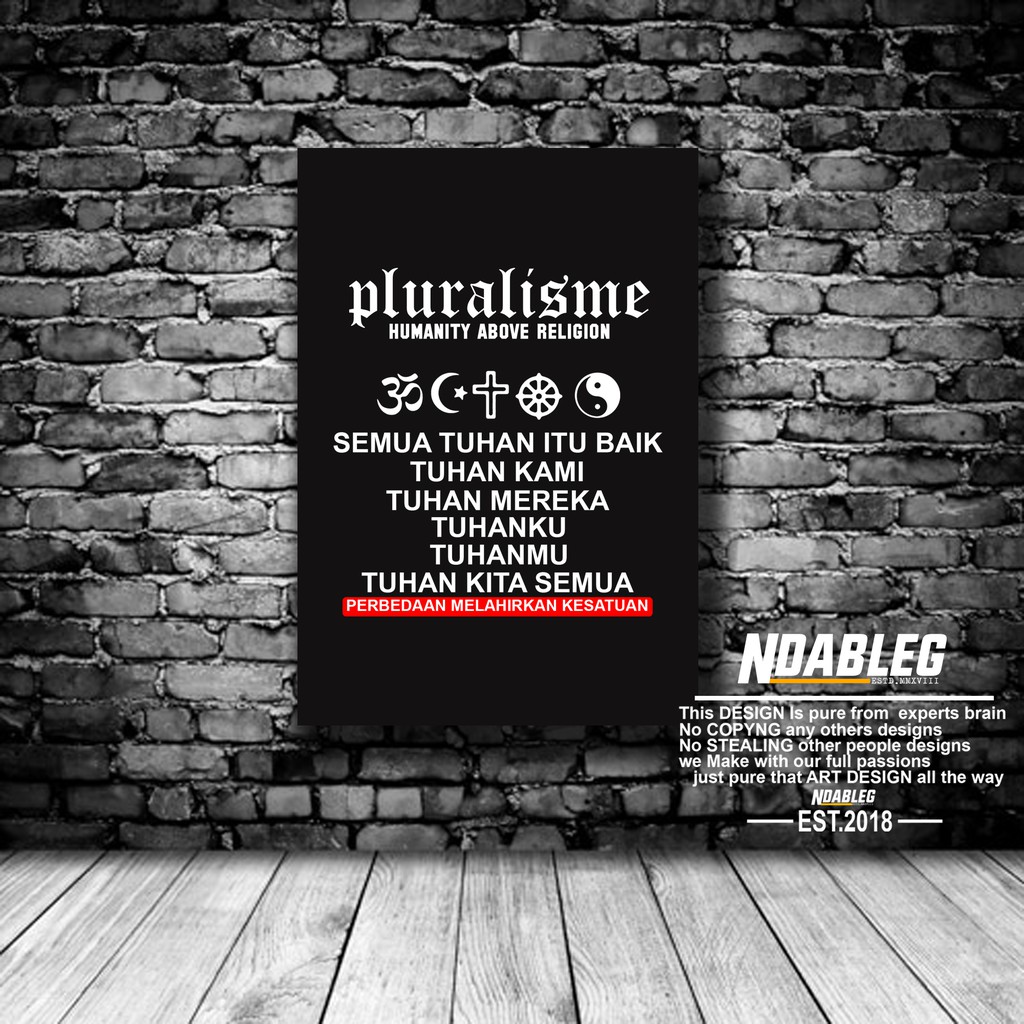 POSTER PLURALISME POSTER KAYU PLURALISME
