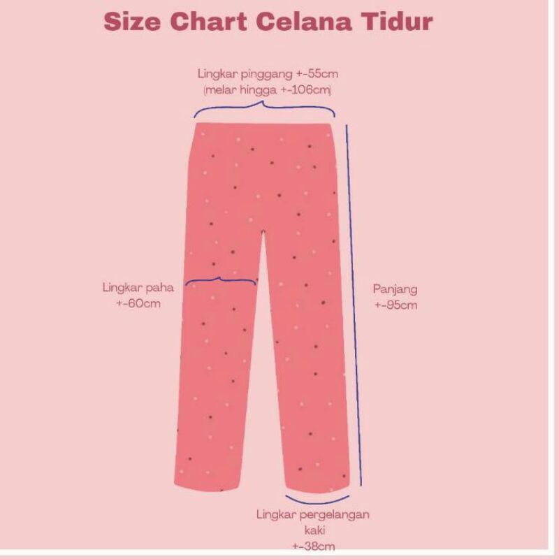 CELANA TIDUR PANJANG MOTIF (Random)  All Size / Sleeping Pants Babyterry / Celana santai rumahan