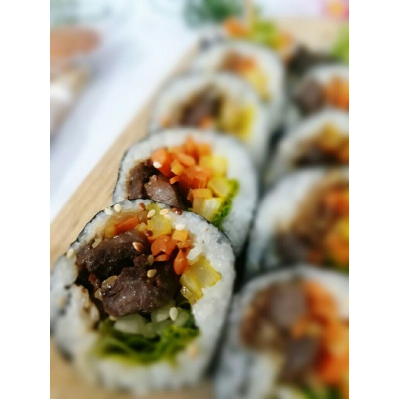 

kimbap beef bulgogi