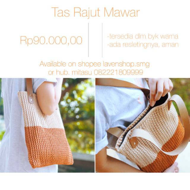 Tas Rajut Mawar