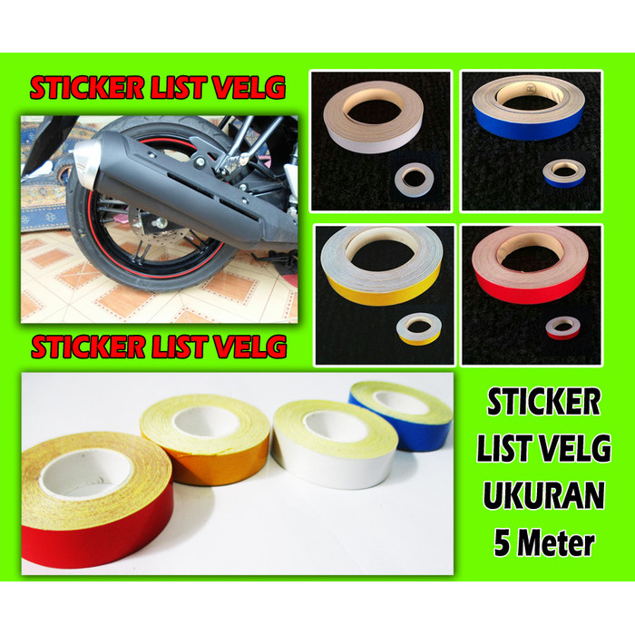 Sticker List Velg Motor Mobil / Strip velg ban motor mobil Ori