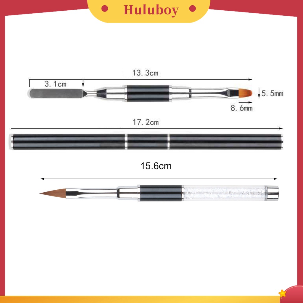 Huluboy Huluboy♡ Brush Pen Nail Art Bahan Nilon Ultra Tipis Untuk Manicure