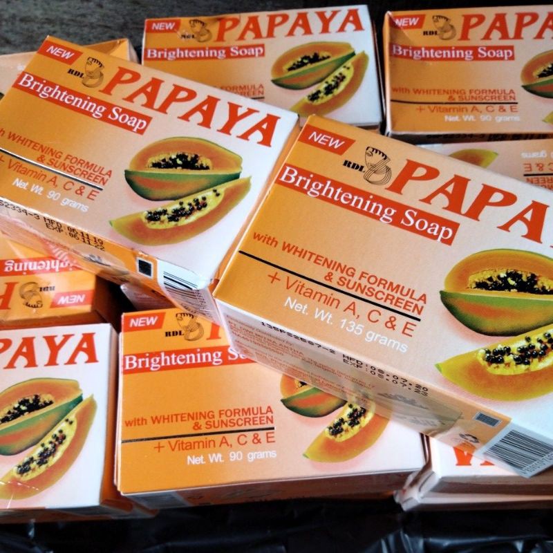 Papaya RDL brightening soap (Sabun Batang Papaya 90gr &amp; 135 gr original 100%.