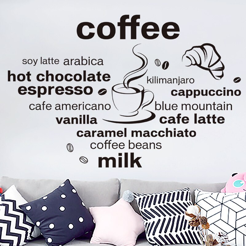 Wallsticker quotes coffe /JM7323