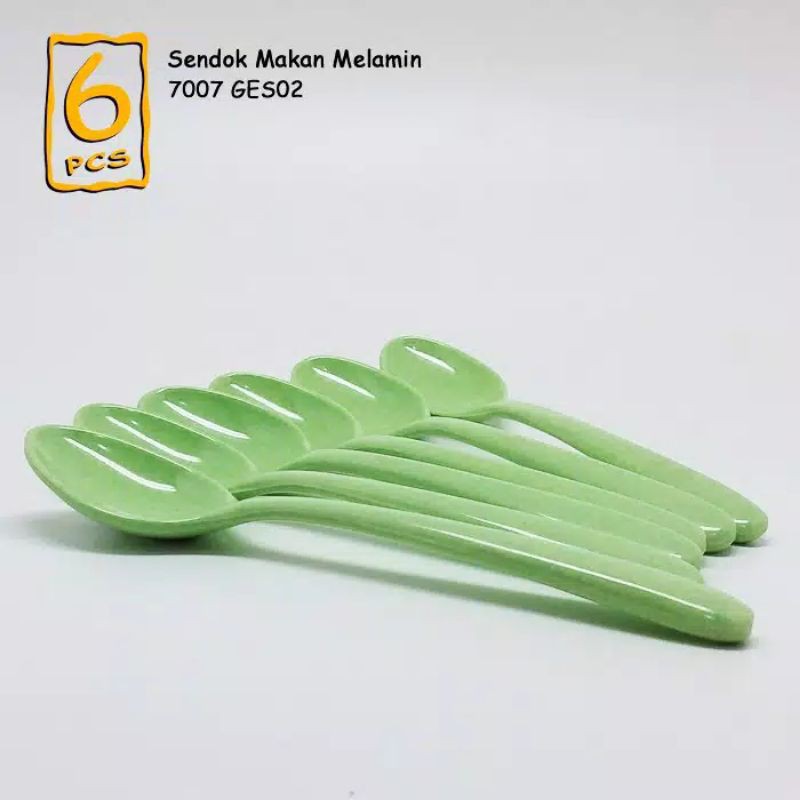 sendok makan melamine onyx hijau 6 pcs