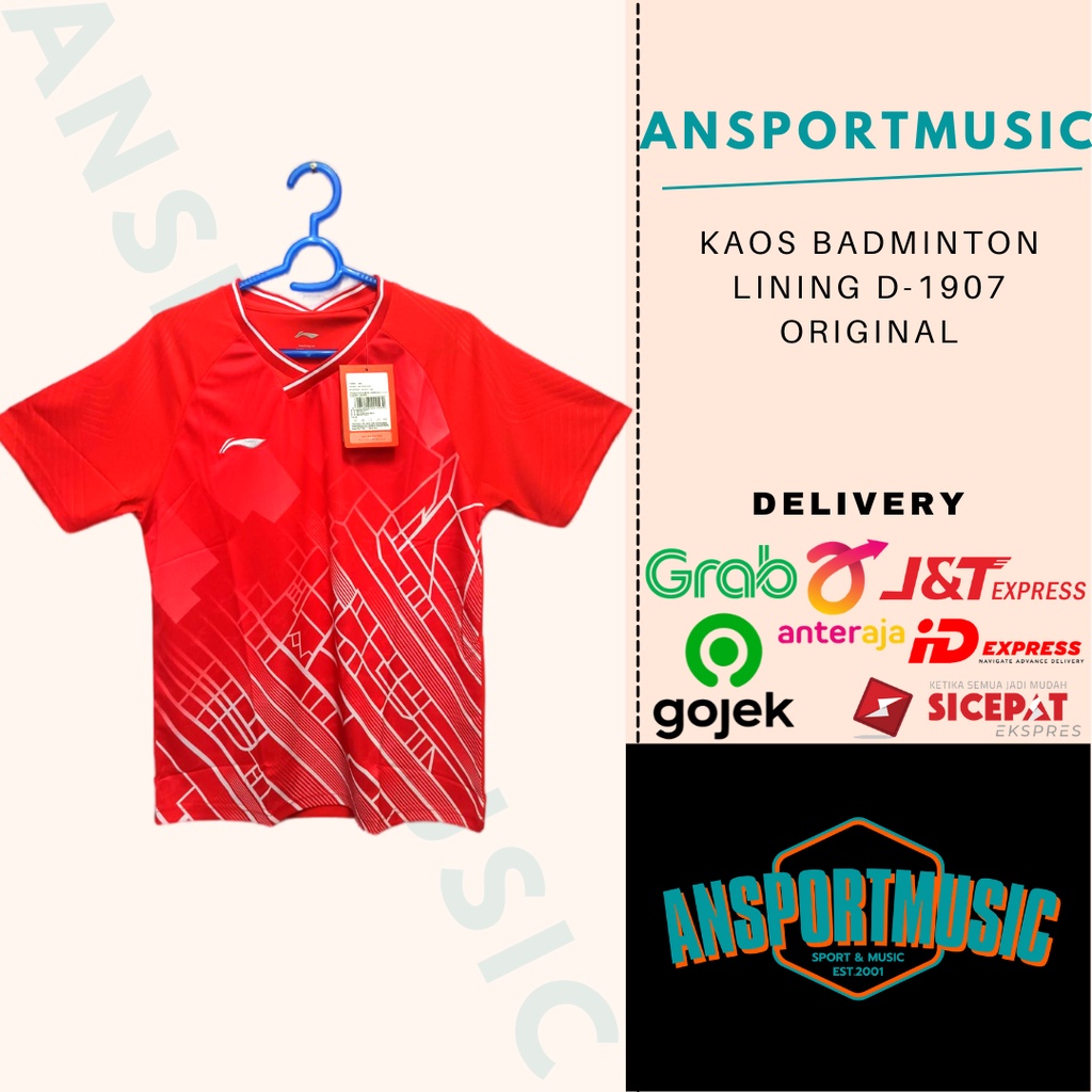 Kaos Badminton Lining Li-Ning D-1907 Original 100%