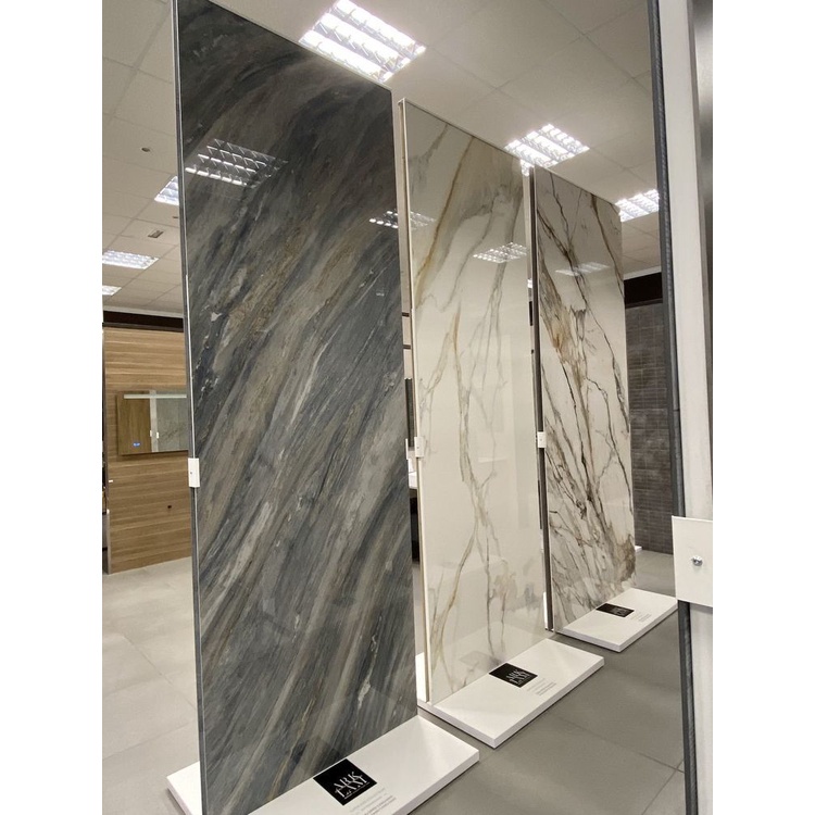 HARGA PABRIK  Marmer Panel PVC UV 2,44m x 1,22m / Papan Dekorasi Marmer Dinding Motif Glossy/ Marmer Mewah Best Seller / Marmer Bathroom Best Seller