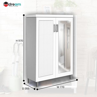 MOBELIO DREAM WERDAU Lemari Sepatu Kaca Elegan Minimalis MOBELIO DREAM WERDAU Lemari Sepatu Kaca Elegan Minimalis
