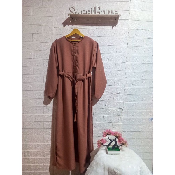 Gamis Moscrepe Premium Gamis Busui Gamis Monabelt  Fashion Wanita