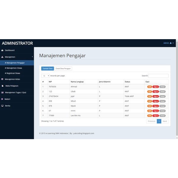 aplikasi e-learning ujian online berbasis web