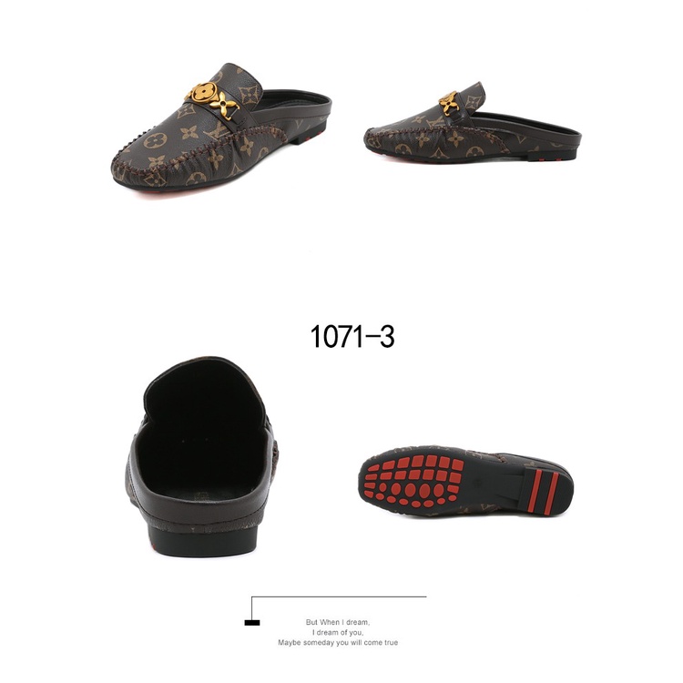 Upper Case Flat Open Back Loafer #1071-3