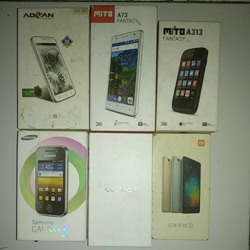 Dusbuk Dosbok Borongan 6 Kotak Handphone Android Jadul Samsung Xiaomi Coolpad Advan Mito