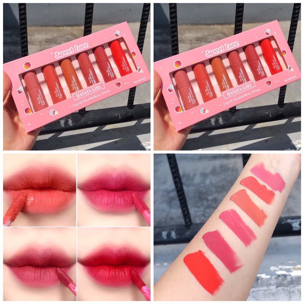 Hasaya Girl 1 SET / LIPSTICK ORIGINAL Thailand / Sweet Love Lip Matte Lip Cream Lipstik