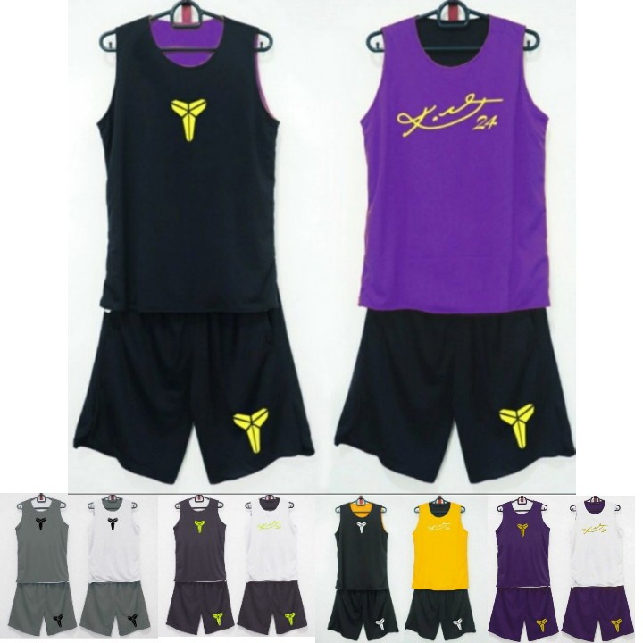 JERSEY BASKET KOBE BRYANT / STELAN JERSEY BASKET KOBE BRYANT - REVERSIBLE / Bolak-bailk - PREMIUM
