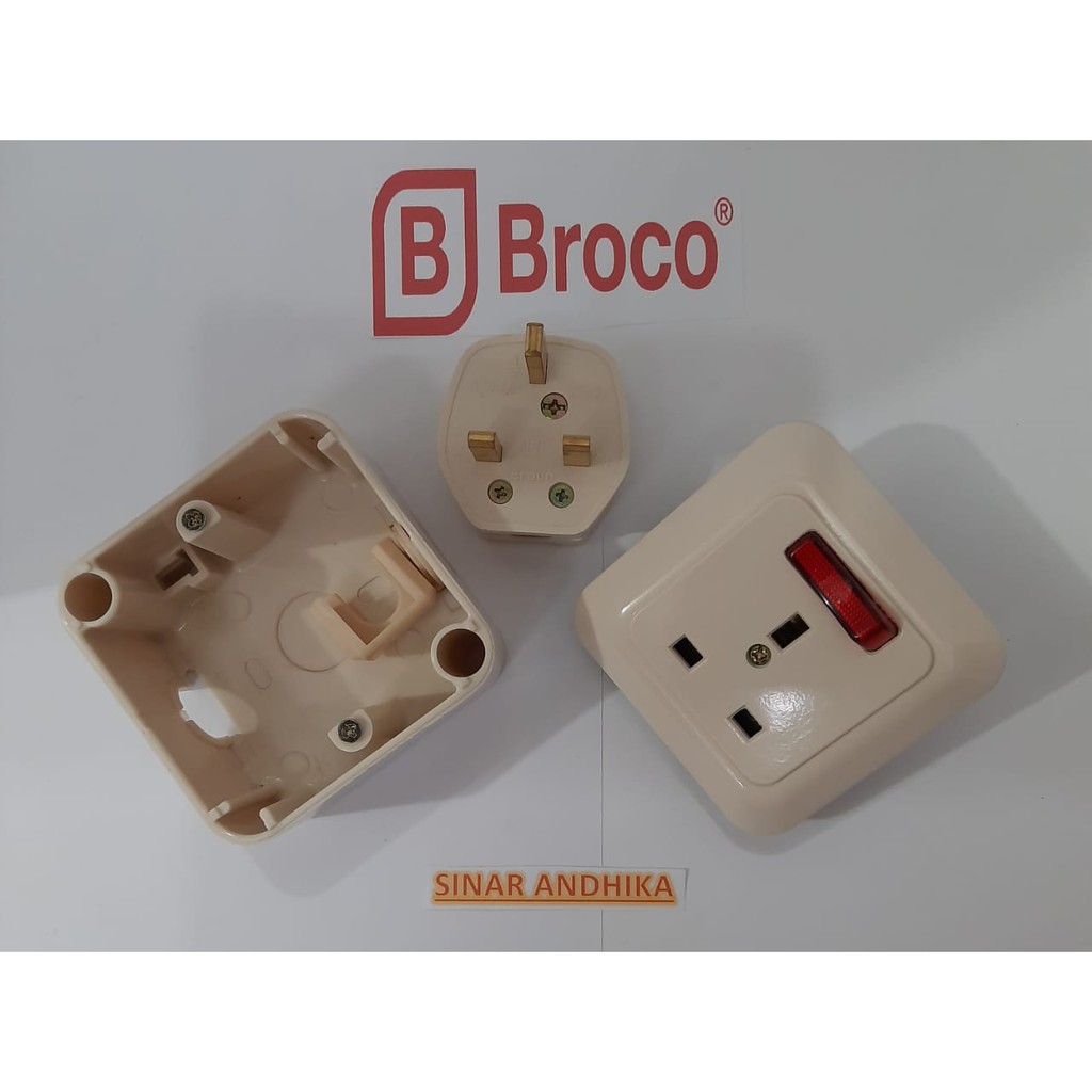 STOP KONTAK AC SET CREAM GRACIO BROCO 4155/4101