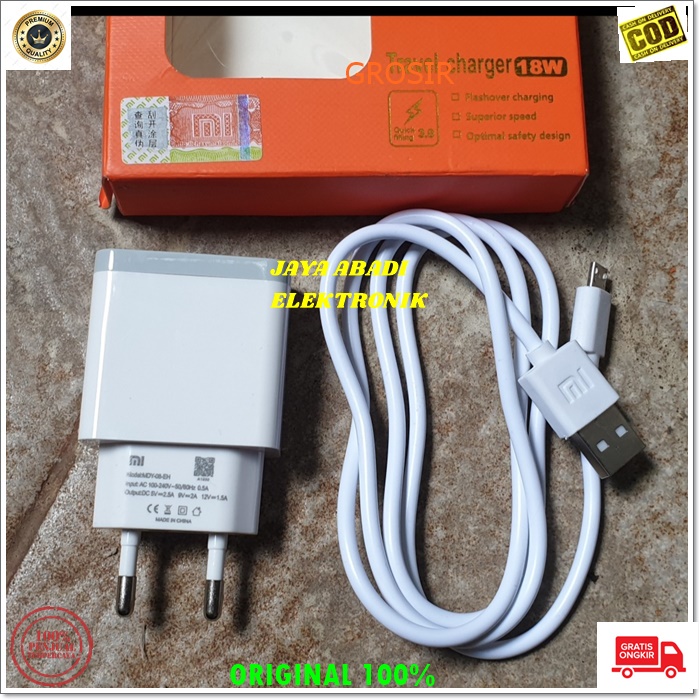 J320 XIAOMI ADAPTOR CHARGER SATU SET MICROUSB SUPPORT FAST CHARGING 2.5A 18 WATT SMART TRAVELL ADAPTIVE CASAN ADAPTOR USB ADAPTER TC SUPER SPEED ANDROID HANDPHONE QUICK QUALLCOM REAL QC KABEL TEBAL DAN AWET  BISA UNTUK SEGALA JENIS DAN MERK HP MICRO