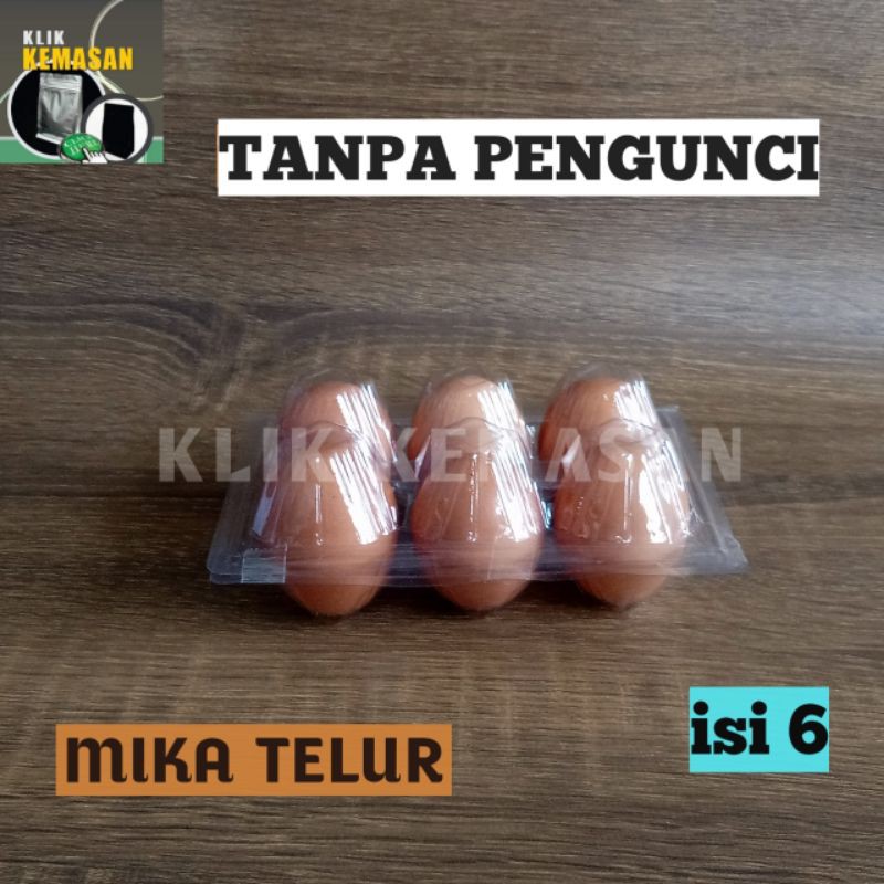 ISI 50PCS MIKA TELUR ISI 6/ EGG TRAY / TEMPAT TELUR ASIN