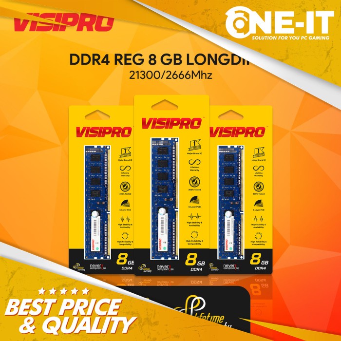 RAM Visipro ECC 8GB DDR4 2666Mhz PC21300 REG