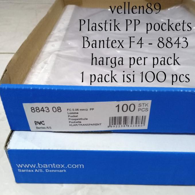 

Office & Stationery | Document Organizer | Plastik Pp Pockets F4 Clear Merk Bantex 8843 @100 Pcs | Best Seller
