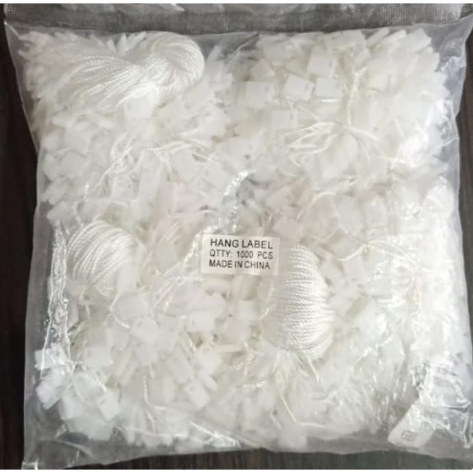 

[1000 pcs] tali lock pin / tali string tag pin warna hitam dan putih - Putih
