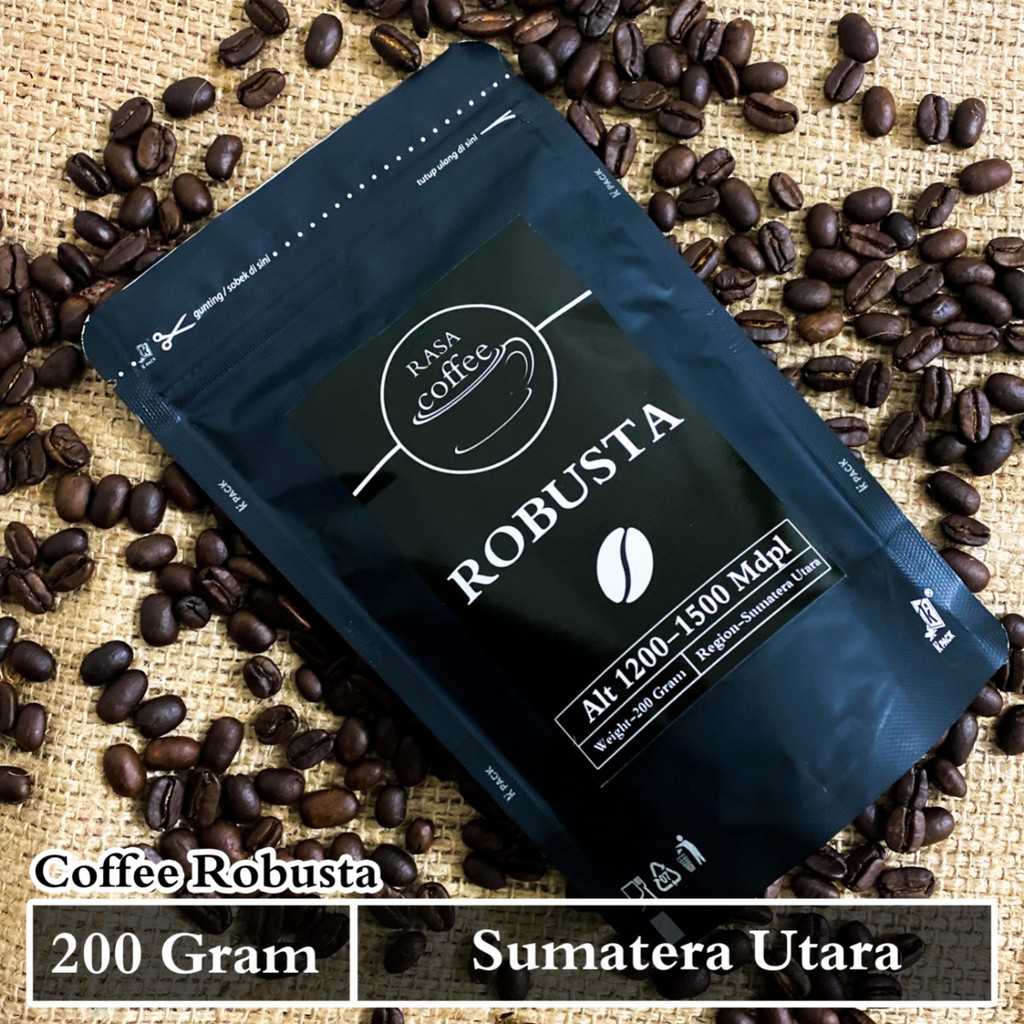 Coffe Robusta Sumatra &quot; Wak Bejo&quot; 200g - Kopi Bubuk Kemasan Asli