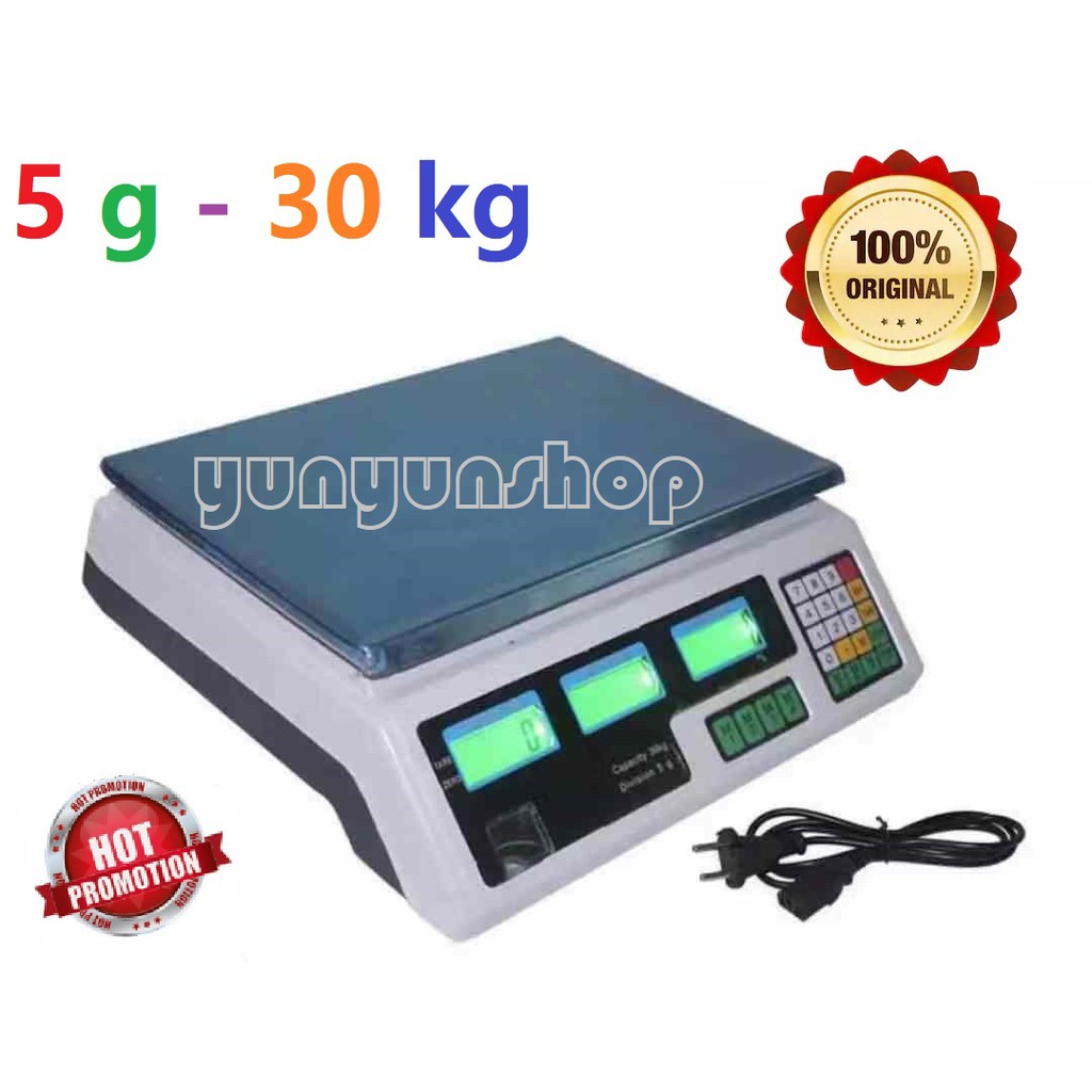 Ls-21 Timbangan Buah Kue Dapur Digital Computing Scale 30 kg Double Display  Timbangan Digital 30kg