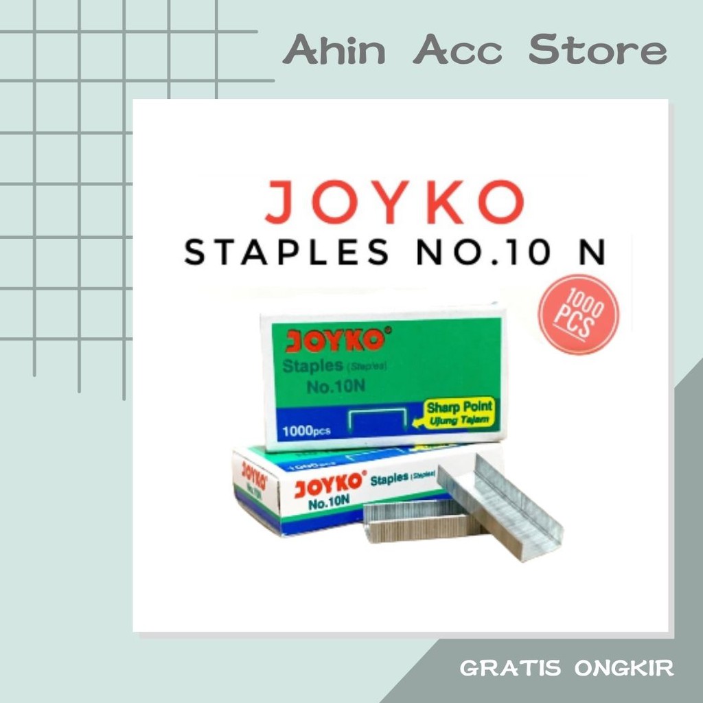 

Staples Isi Stapler Refill Stapler Joyko No.10 - 1M 1 Kotak 1000 PCS