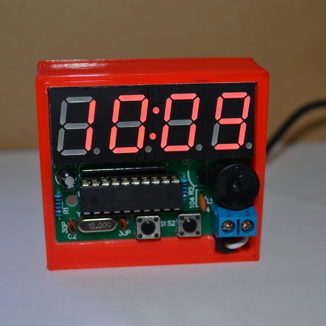 Jam Digital 4 Segmen LED C51 4bit Electronic DIY Clock Mini 5v 3D Print Case